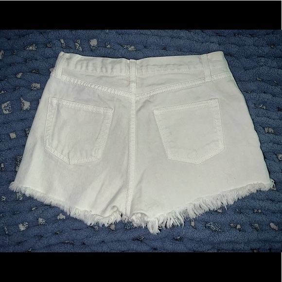 BDG high rise white cut off denim shorts - Picture 2 of 2